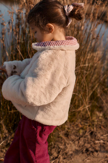[Louise Misha]Reversible Coat Jasmina - Raspberry Checks