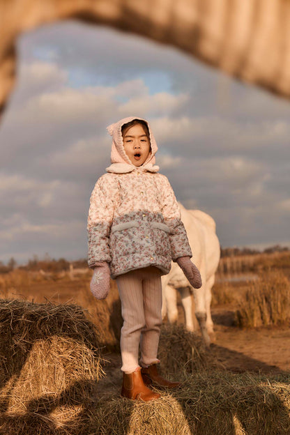[Louise Misha]Reversible Coat Dalila - Cream Carnation Vale