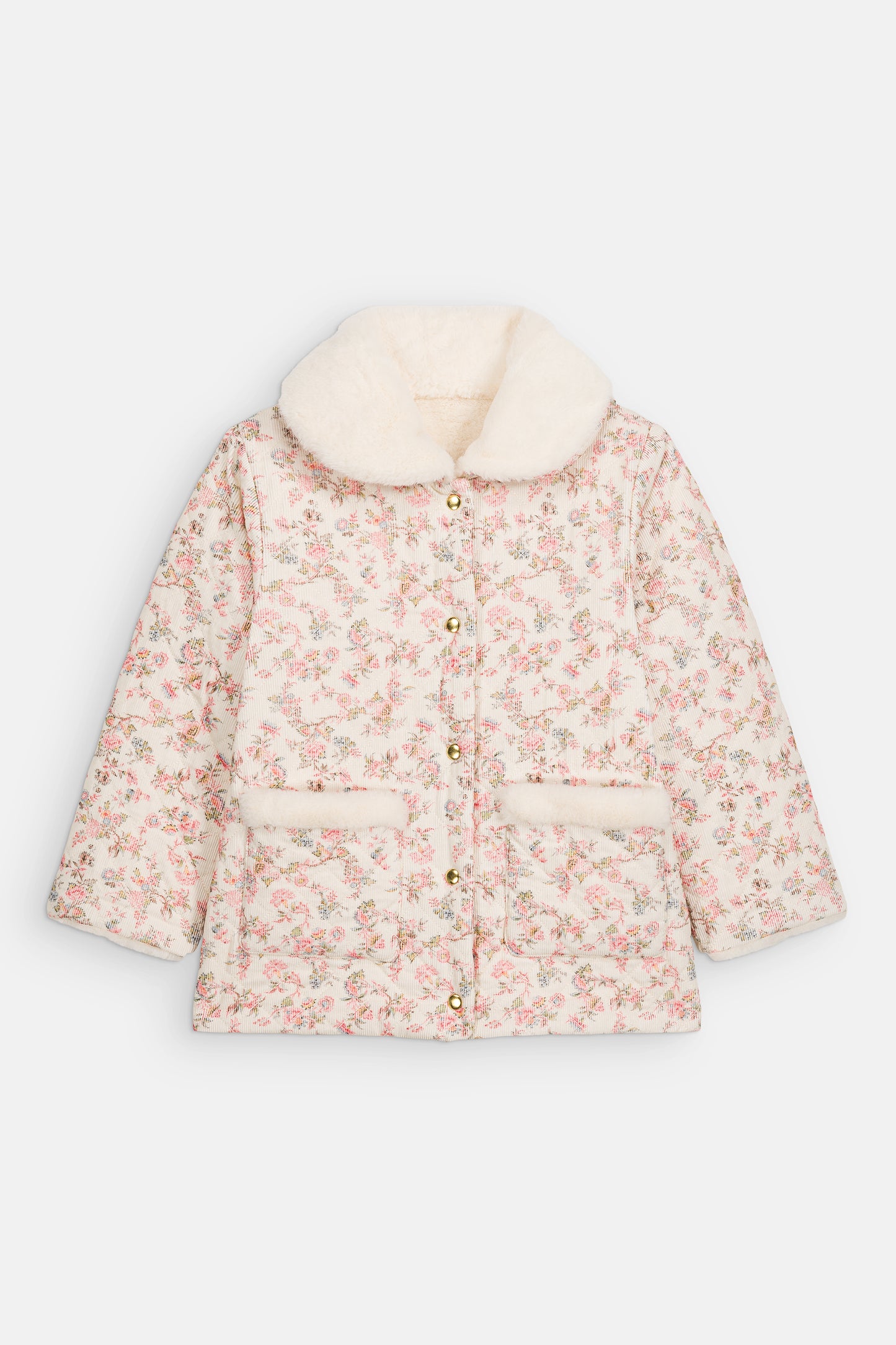 [Louise Misha]Reversible Coat Dalila - Cream Carnation Vale