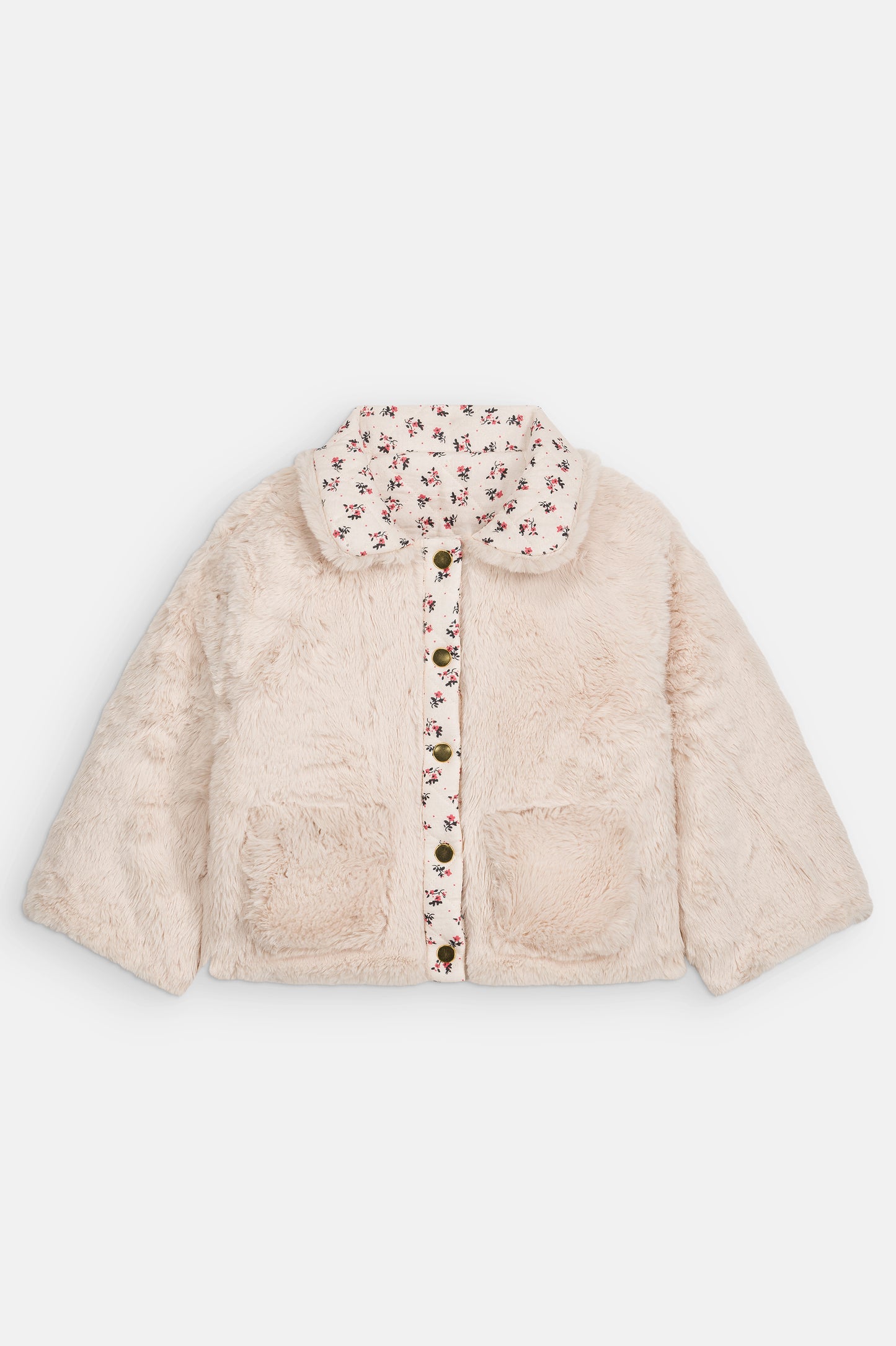 [Louise Misha]Reversible Coat Jasmina - Cream Pink Sorrel