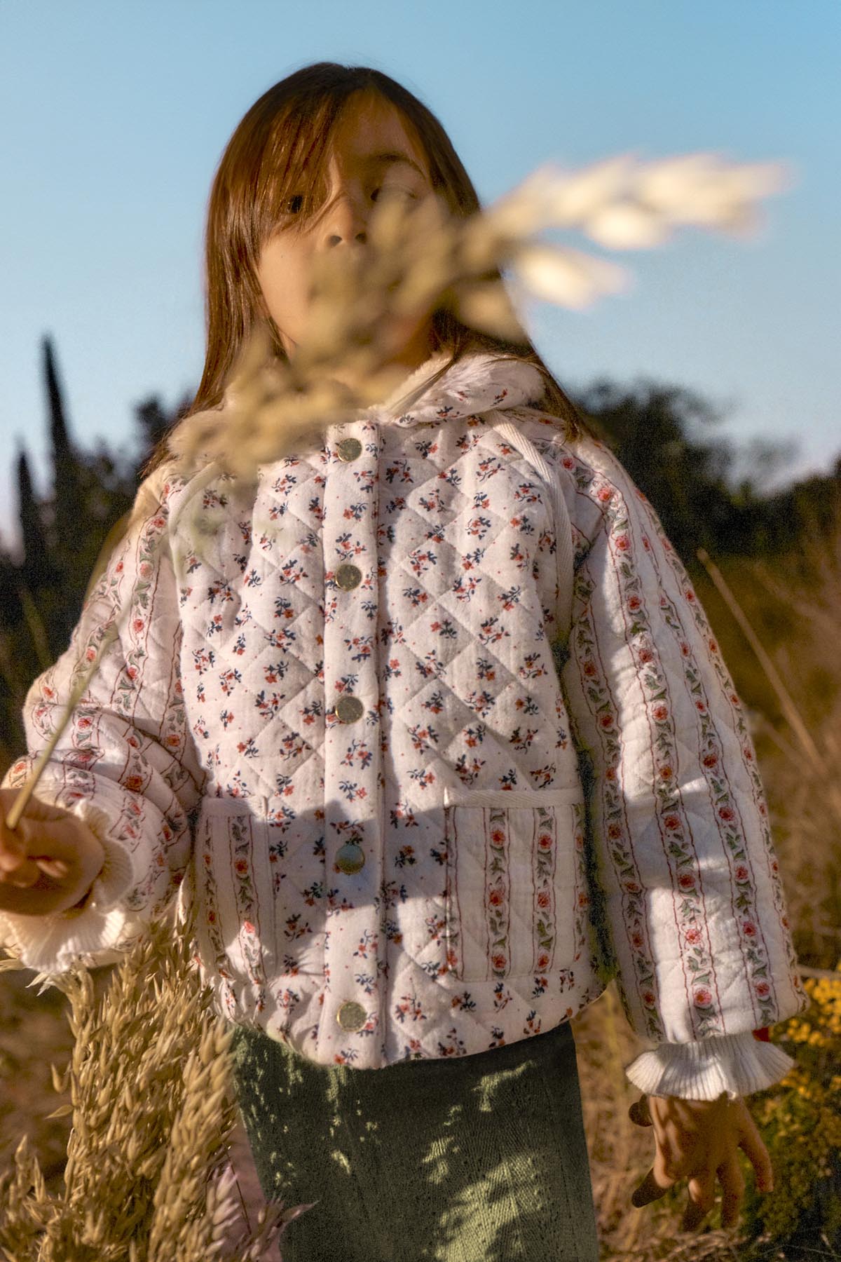 [Louise Misha]Reversible Coat Jasmina - Cream Pink Sorrel