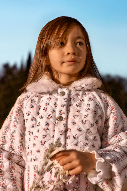 [Louise Misha]Reversible Coat Jasmina - Cream Pink Sorrel