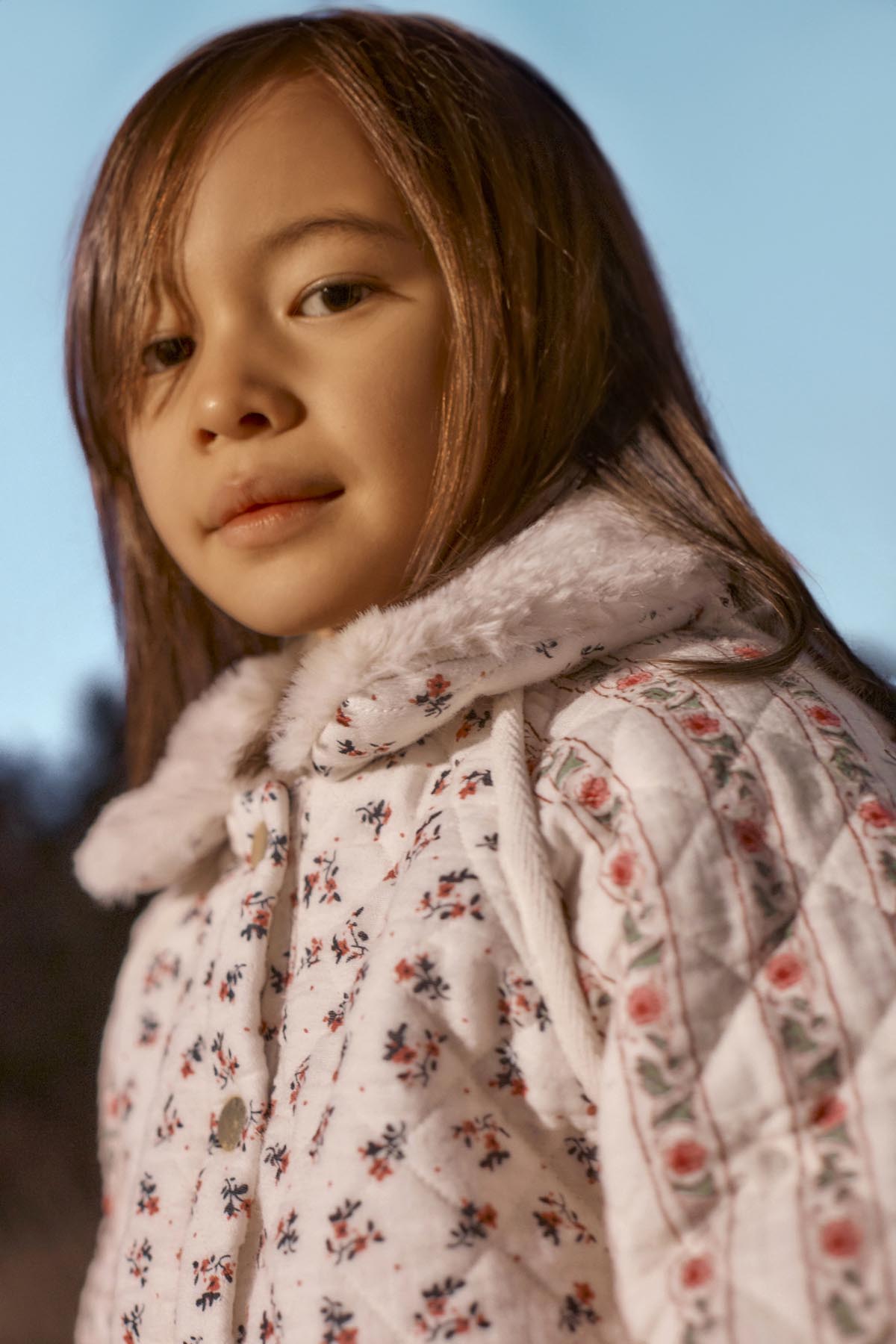 [Louise Misha]Reversible Coat Jasmina - Cream Pink Sorrel