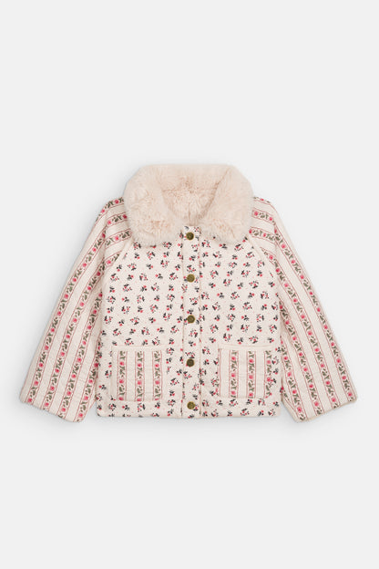 [Louise Misha]Reversible Coat Jasmina - Cream Pink Sorrel