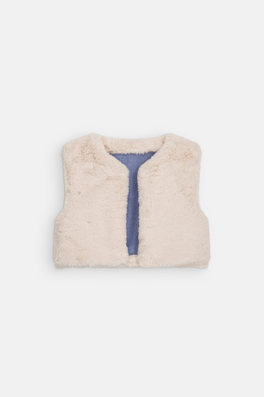 [Louise Misha]Sleeveless Jacket Librana - Light Blue