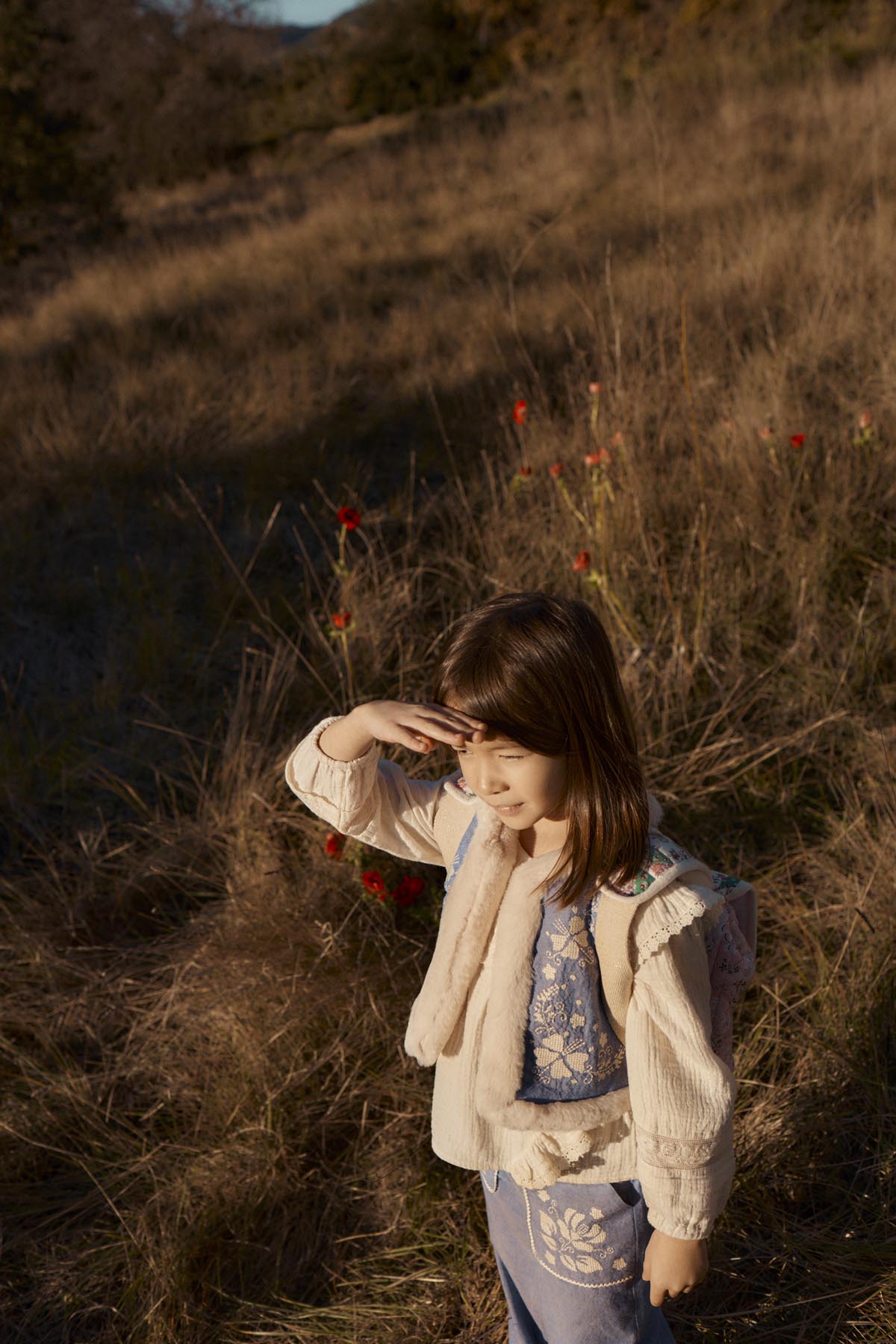 [Louise Misha]Sleeveless Jacket Librana - Light Blue