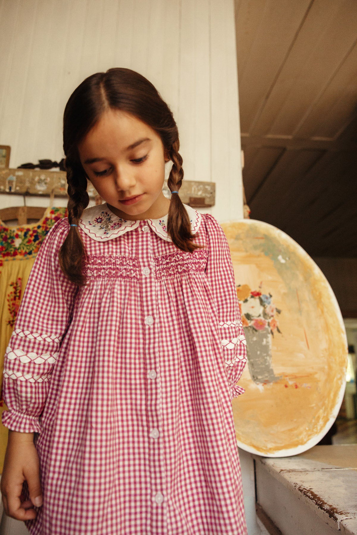 [Louise Misha] Dress Delina - Raspberry Checks