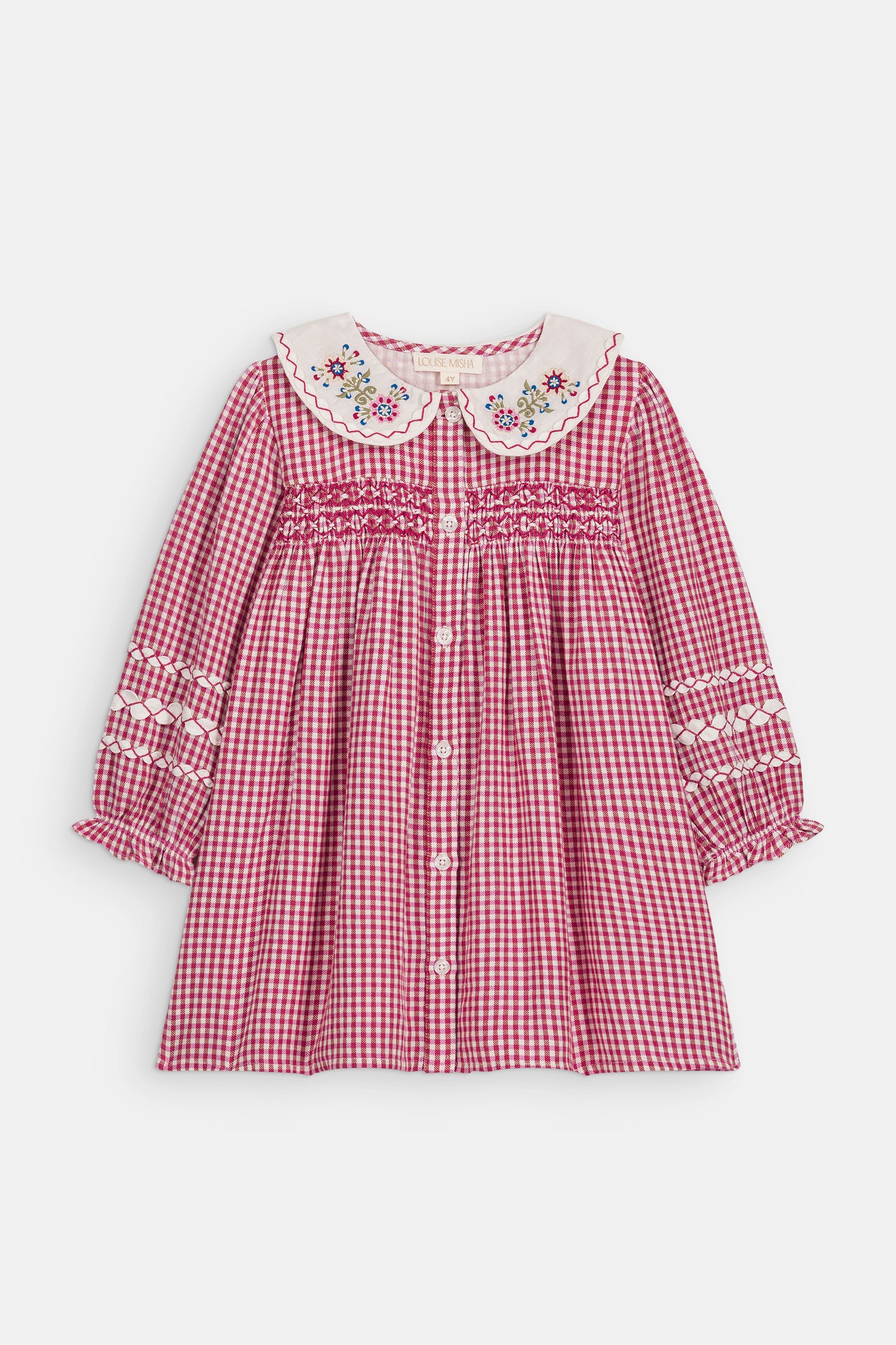 [Louise Misha] Dress Delina - Raspberry Checks