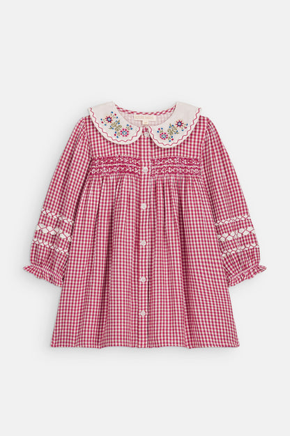 [Louise Misha] Dress Delina - Raspberry Checks