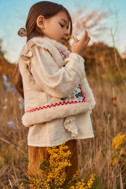 [Louise Misha]Sleeveless Jacket Librana - Cream