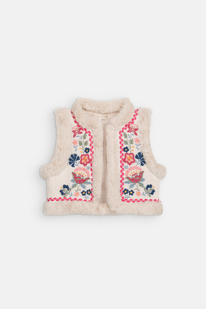 [Louise Misha]Sleeveless Jacket Librana - Cream