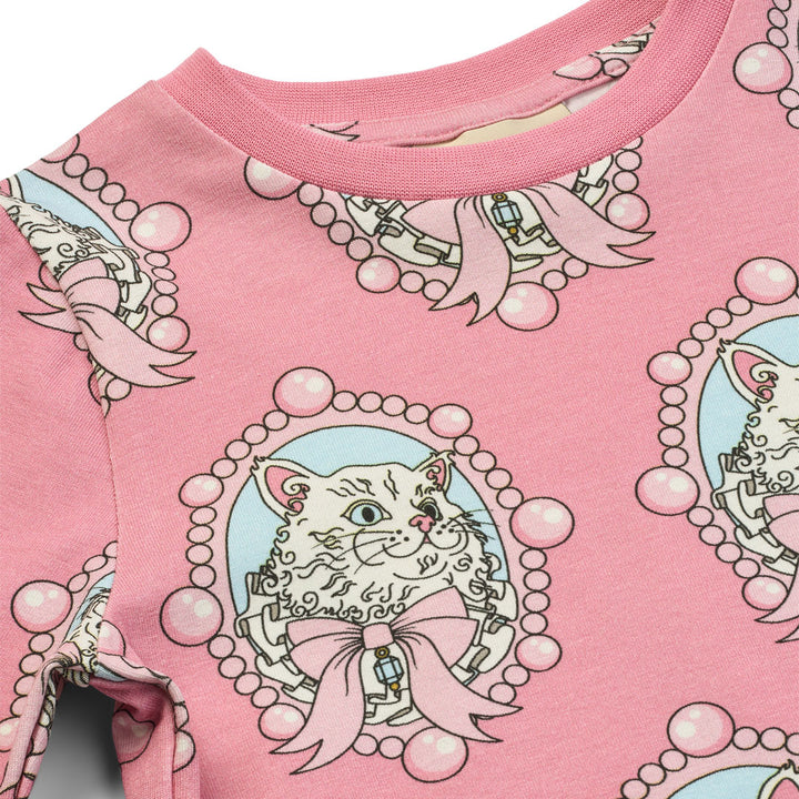 [Smafolk] Elstar Long Sleeved Top With Cats - Blush Cream