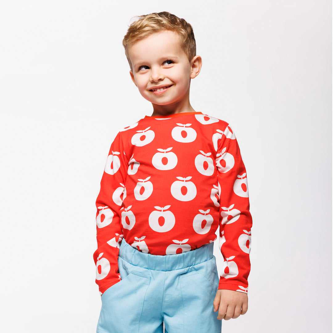 [Smafolk] Gala Long Sleeve With Apple - Poppy