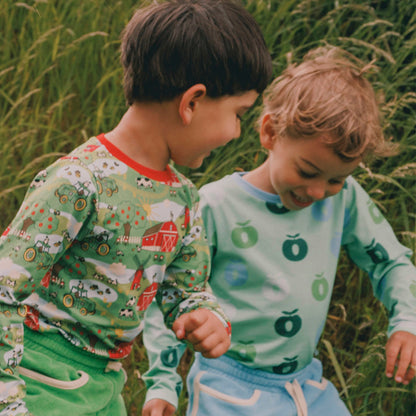 [Smafolk] Gala Long Sleeved Top With Farmstead - Green