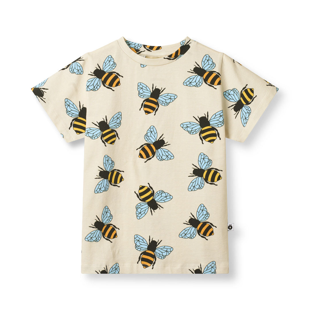 [Smafolk] Gala T-shirt With Bee - Vanilla