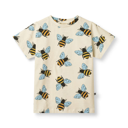 [Smafolk] Gala T-shirt With Bee - Vanilla