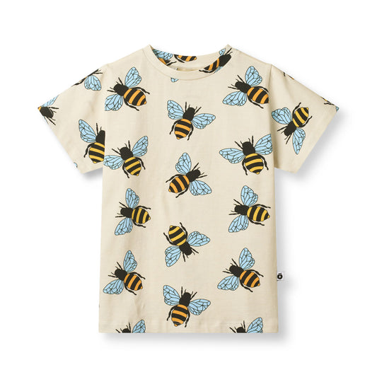 [Smafolk] Gala T-shirt With Bee - Vanilla
