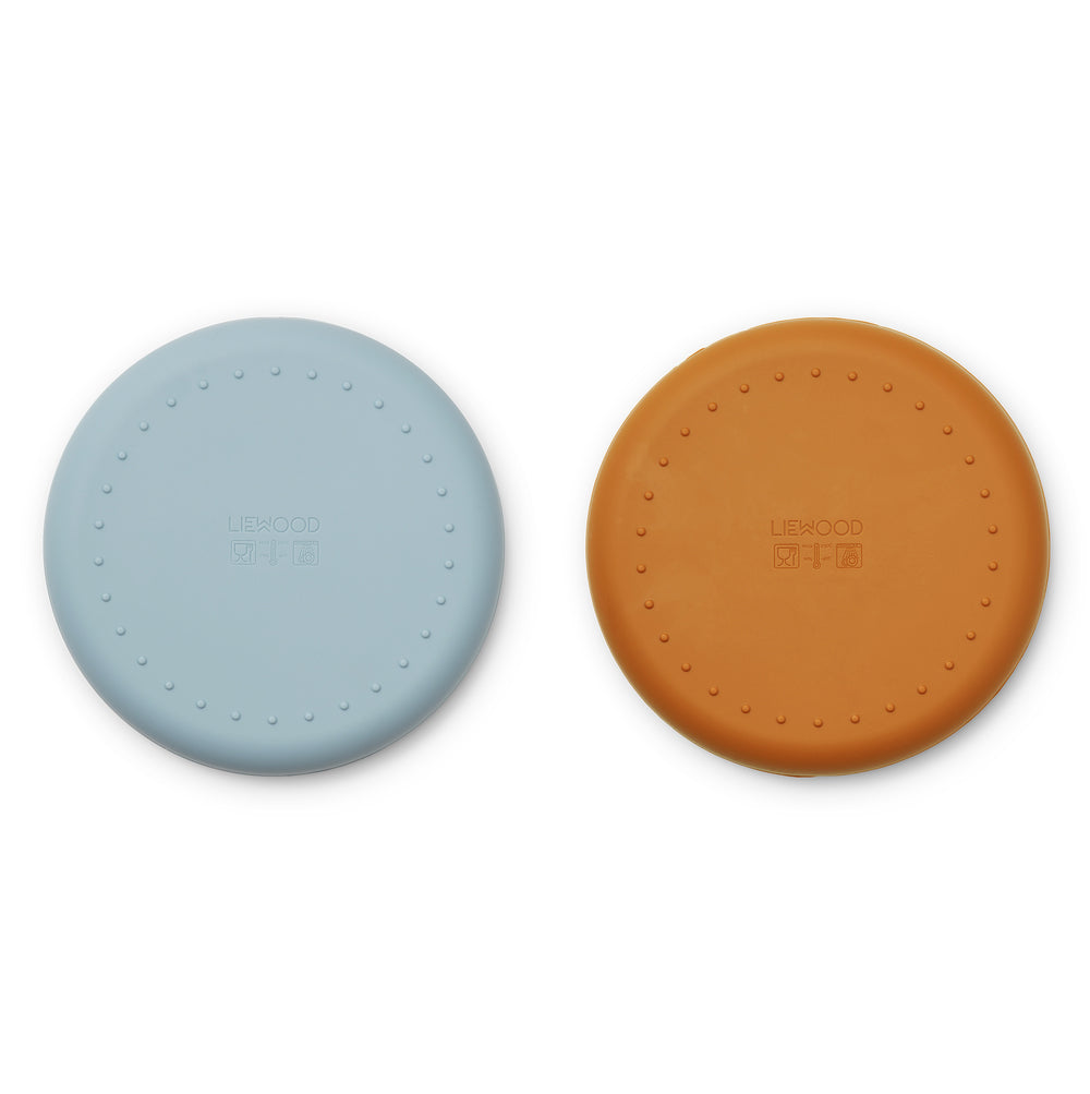 [Liewood] Gordon Plate 2-Pack - Mr Bear Sea Blue / Mustard Mix