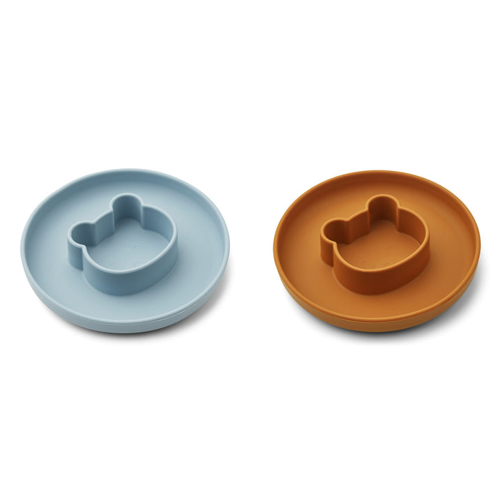 [Liewood] Gordon Plate 2-Pack - Mr Bear Sea Blue / Mustard Mix