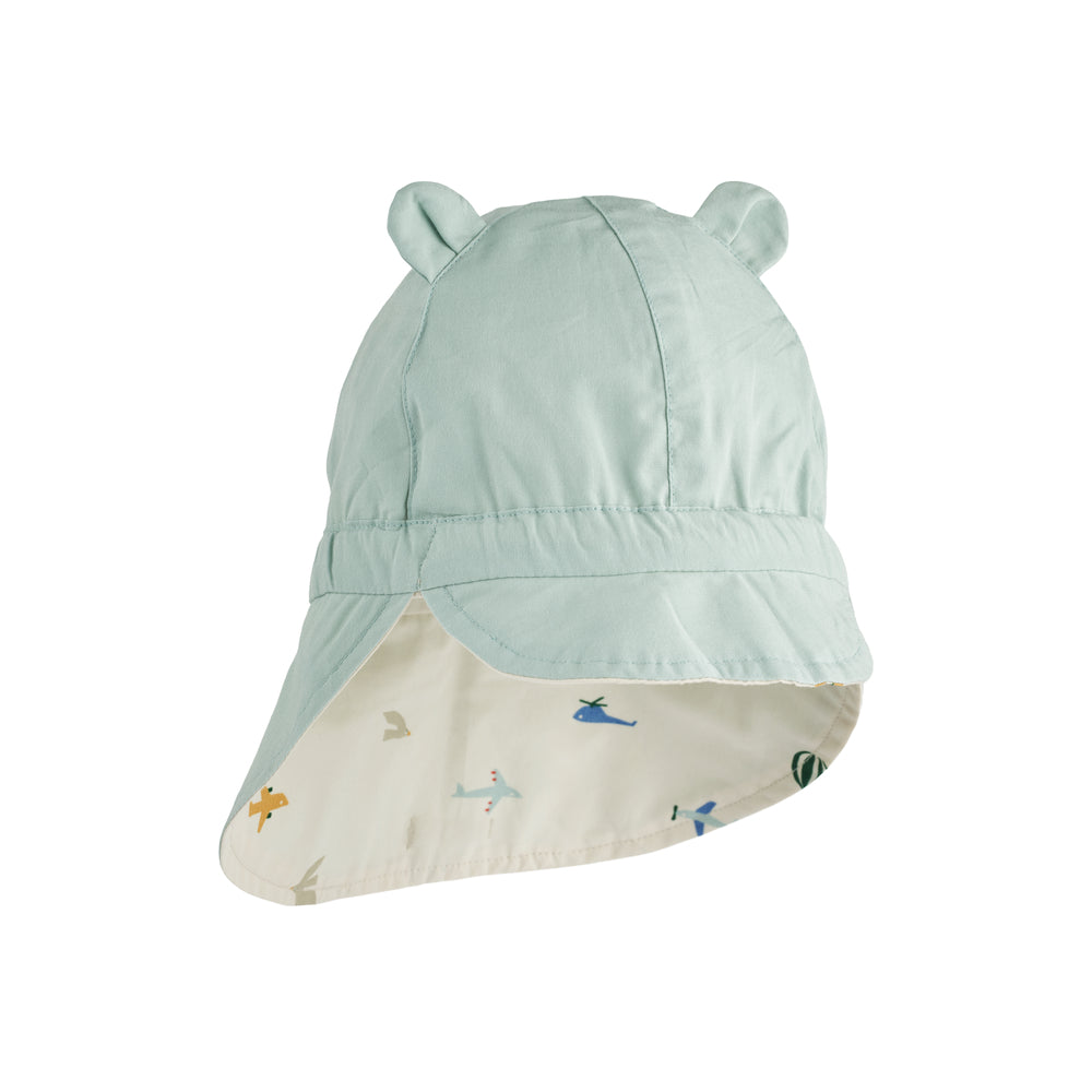 [Liewood] Gorm Reversible Sun Hat With Ears - Aviator / Ecru
