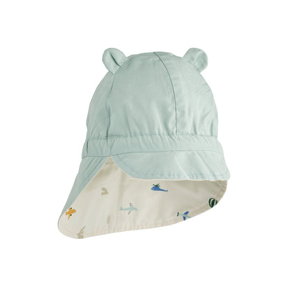 [Liewood] Gorm Reversible Sun Hat With Ears - Aviator / Ecru