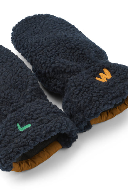 [Liewood] Grethe Pile Gloves - Classic navy multi mix