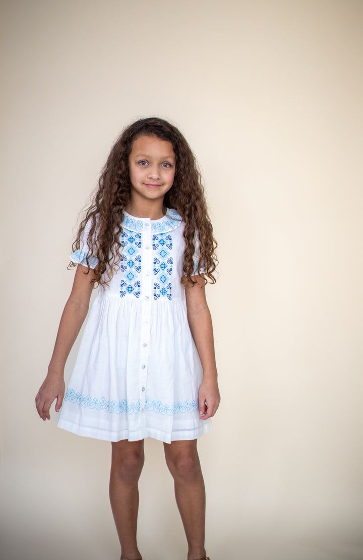 [Lali Kids] Ivy Dress - Opaline Embroidery