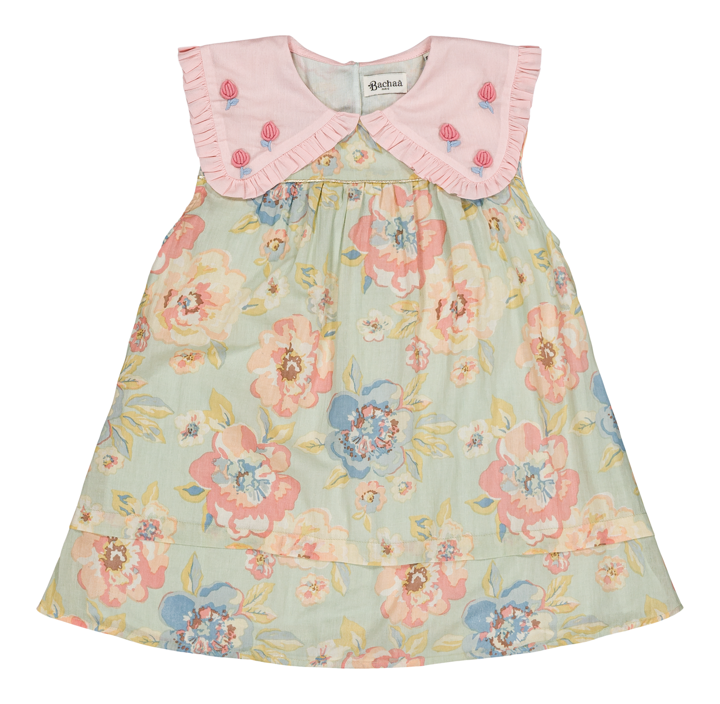 [Bachaa] Ice Flow Blouse & Short Set - Watercolor print