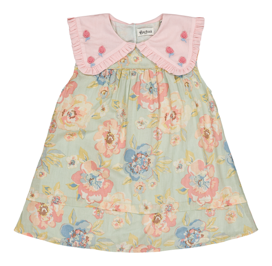 [Bachaa] Ice Flow Blouse & Short Set - Watercolor print