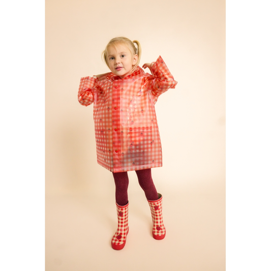 [Floss]Iris Raincoat - Berry Gingham