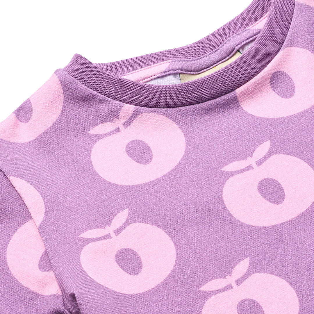[Smafolk] Jubilee Nightwear Set With Apple - Purple iris