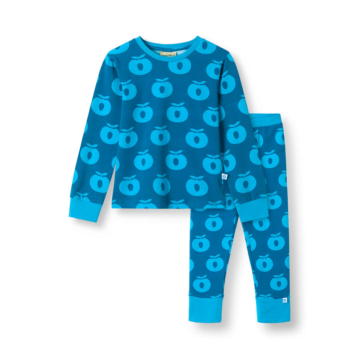 [Smafolk] Jubilee Nightwear Set With Apple - Vivid Blue