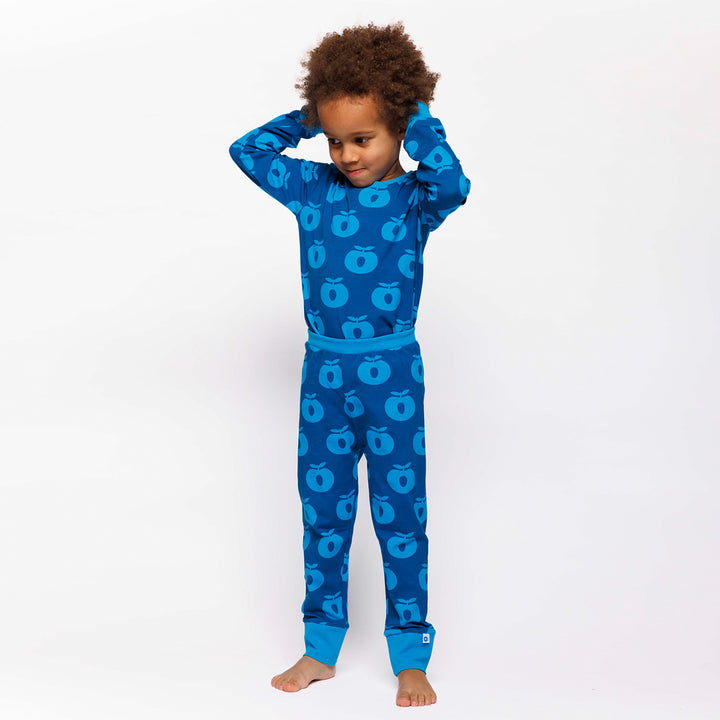 [Smafolk] Jubilee Nightwear Set With Apple - Vivid Blue