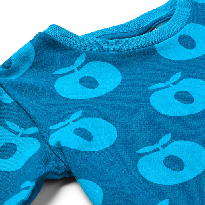 [Smafolk] Jubilee Nightwear Set With Apple - Vivid Blue