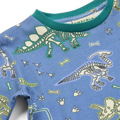 [Smafolk] Jubilee Nightwear Set WithDinosaur - Skyfall