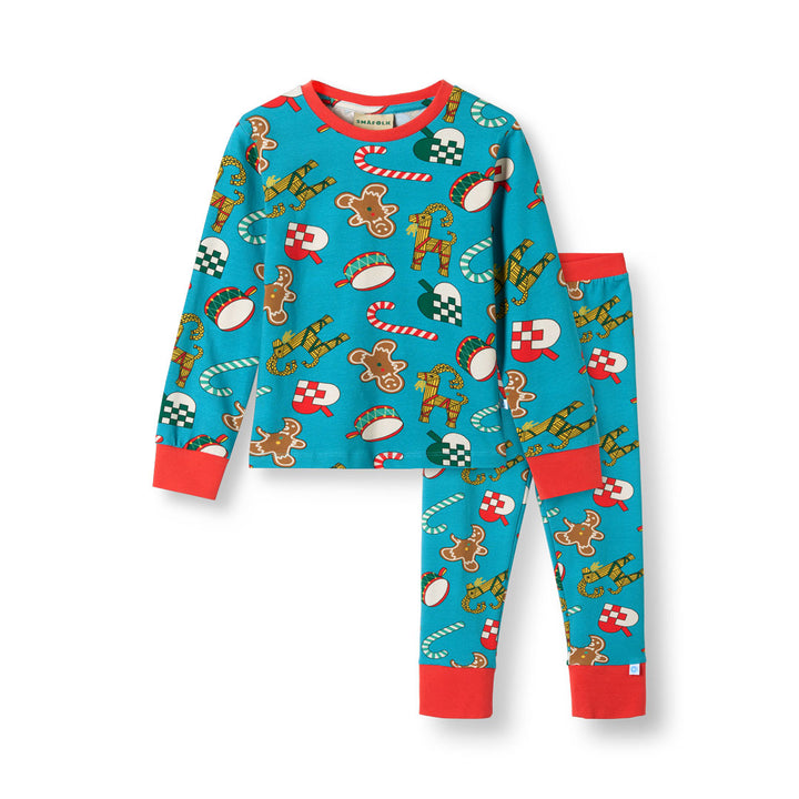[Smafolk] Jubilee Nightwear Set With Apple - Creamy Blue