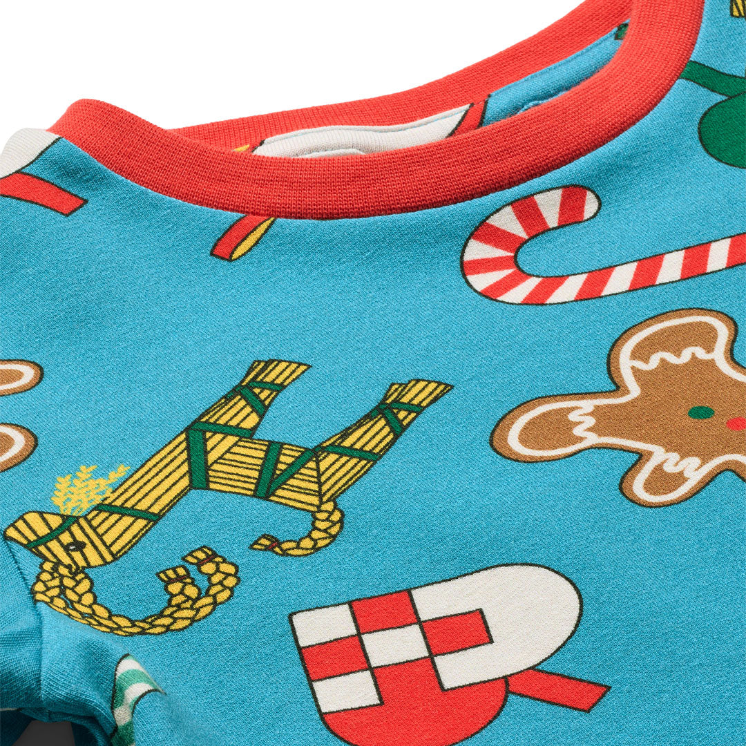 [Smafolk] Jubilee Nightwear Set With Apple - Creamy Blue