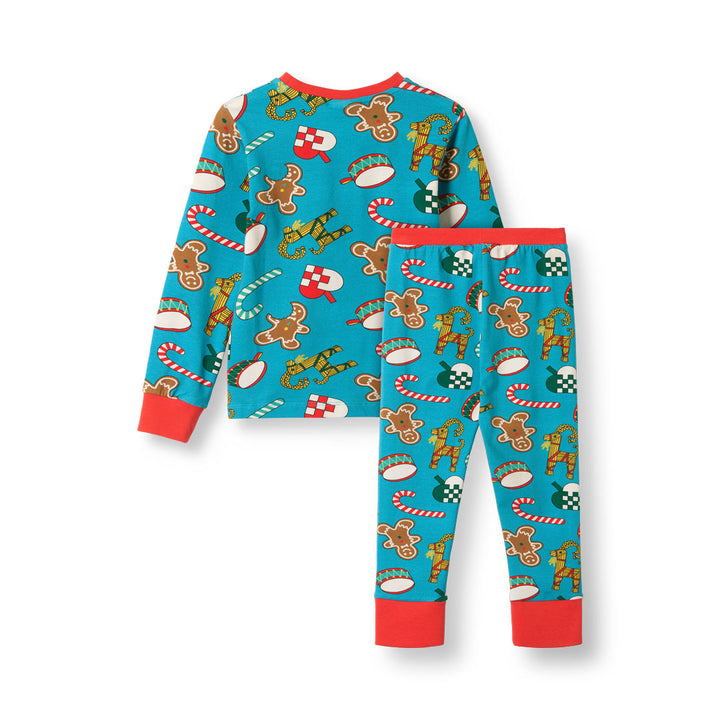 [Smafolk] Jubilee Nightwear Set With Apple - Creamy Blue