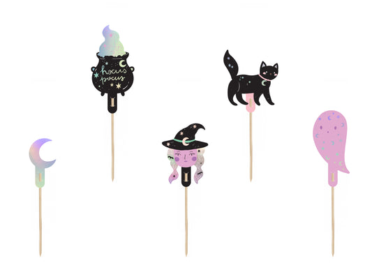 [PartyDeco]Cupcake toppers Halloween, 14 cm, mix