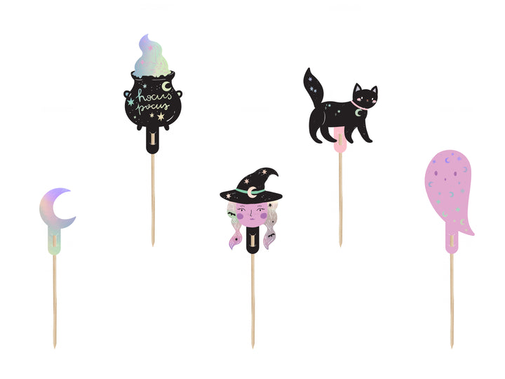 [PartyDeco]Cupcake toppers Halloween, 14 cm, mix