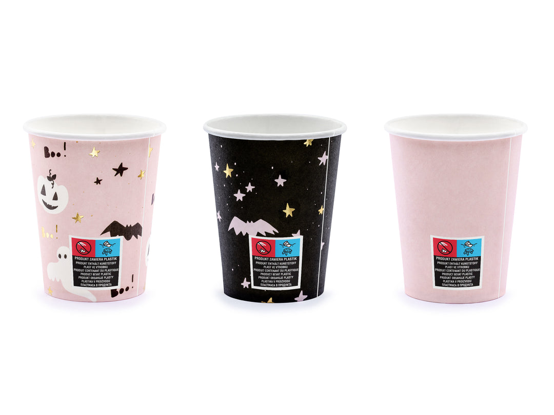 [PartyDeco]Paper Cups Boo!, mix, 220ml