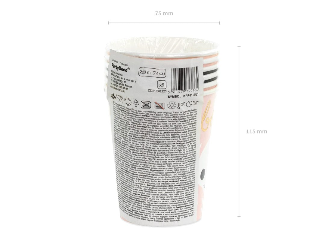 [PartyDeco]Paper Cups Boo!, mix, 220ml