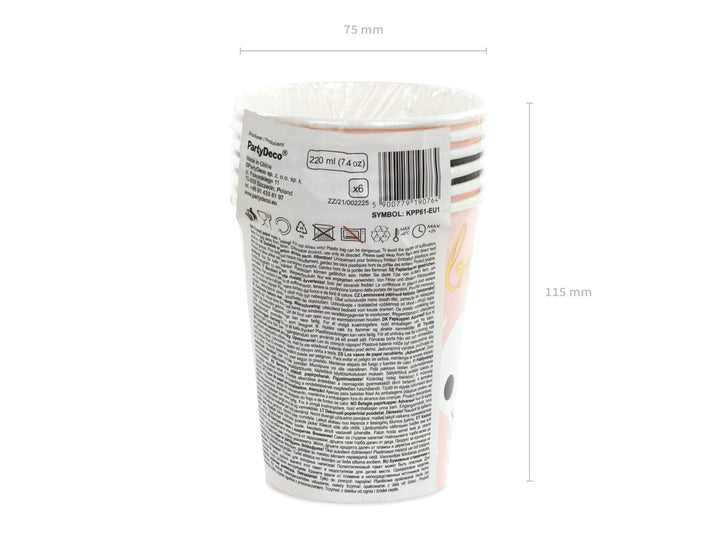 [PartyDeco]Paper Cups Boo!, mix, 220ml