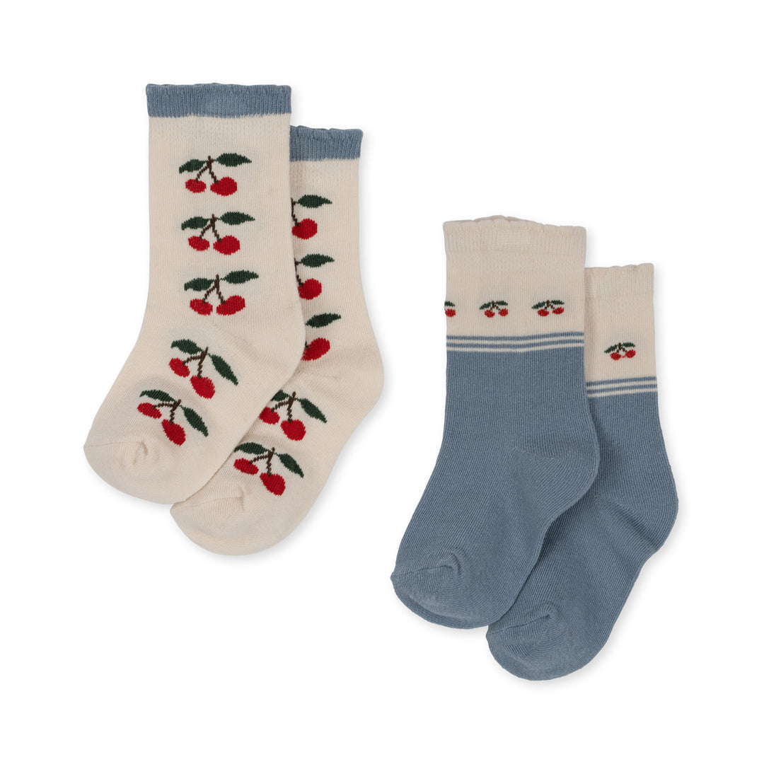 [Konges slojd] 2Pack Cherry Socks - Cherry mix