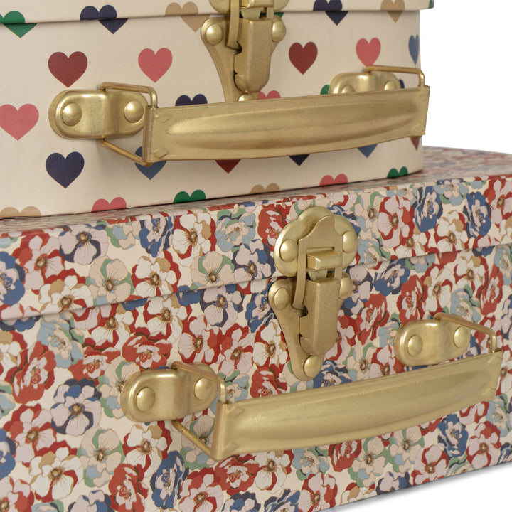 [Konges slojd] 2Pack Suitcase - Coeur colore