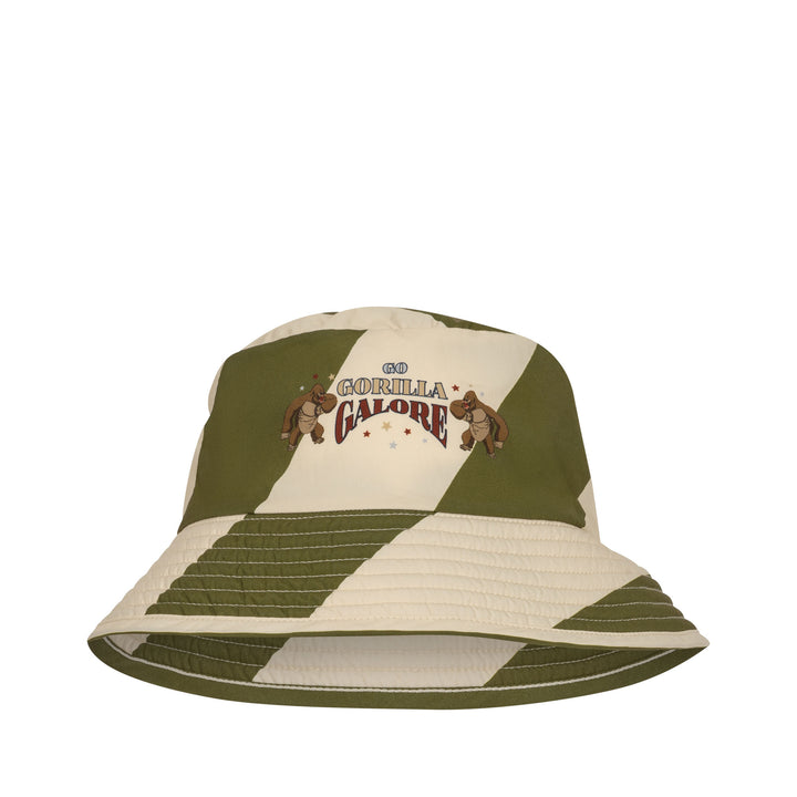 [Konges slojd] Asnou Bucket Swim Hat - Dark Olive / Creamy White