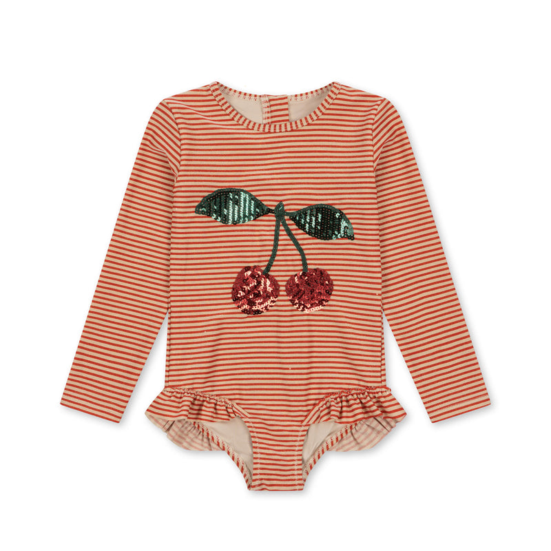 [Konges slojd] Jade LS Swimsuit - Glitter Stripe