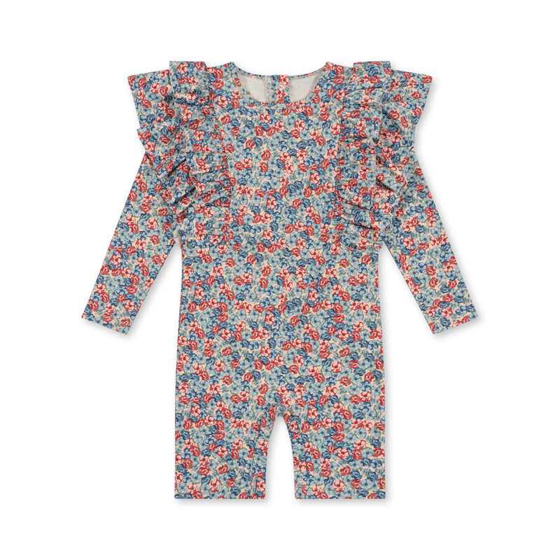 [Konges slojd] Manuca Frill Onesie - Rosie Blue