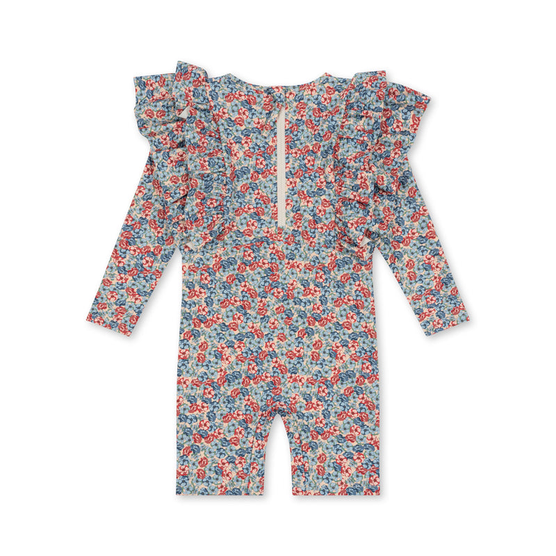 [Konges slojd] Manuca Frill Onesie - Rosie Blue