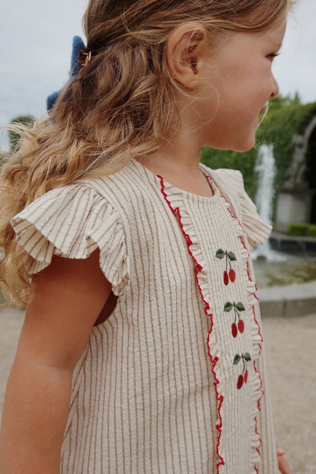 [Konges slojd] Ellie Frill Top GOTS - Tea Stripe